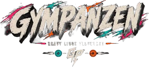 GYMPANZEN Wordmark — Brush-Print, Claim HEAVY SINCE YESTERDAY